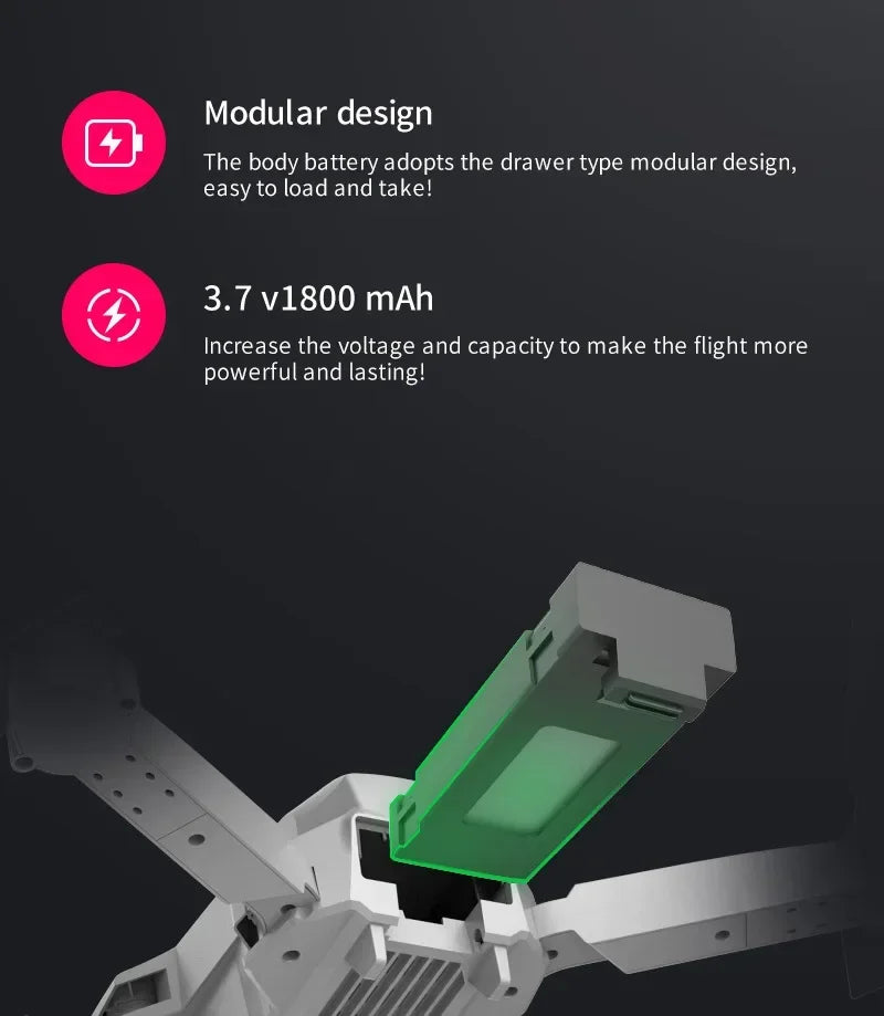 4K Foldable Camera Drone with Dual HD Lenses - Tidesmit Tidesmit
