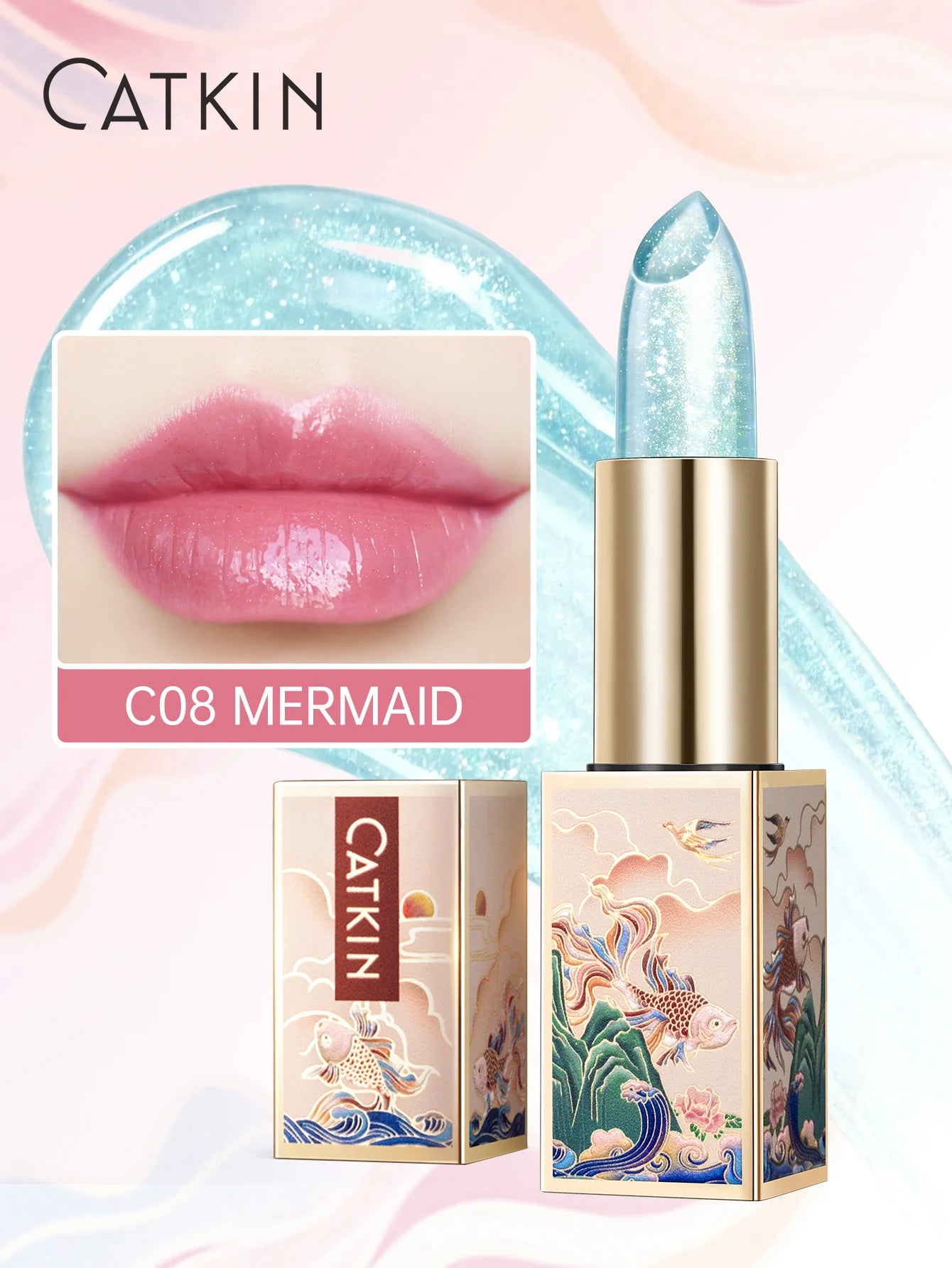 Color Changing Lip Balm: Hydrating Tinted Gloss by Tidesmit Lip Care C08 Mermaid Tidesmit