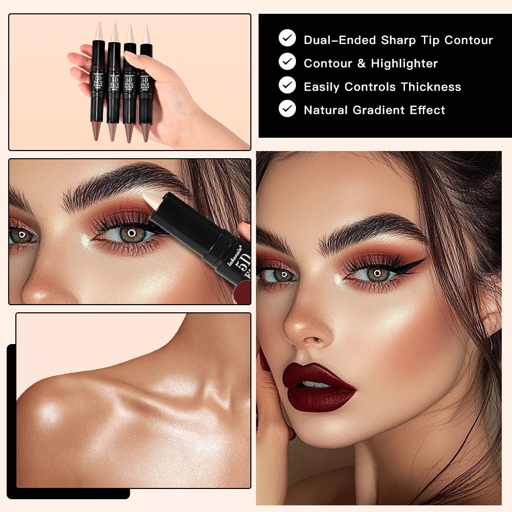 Tidesmit dual-ended contour and highlighter stick for V-face sculpting and nose bridge definition detail view