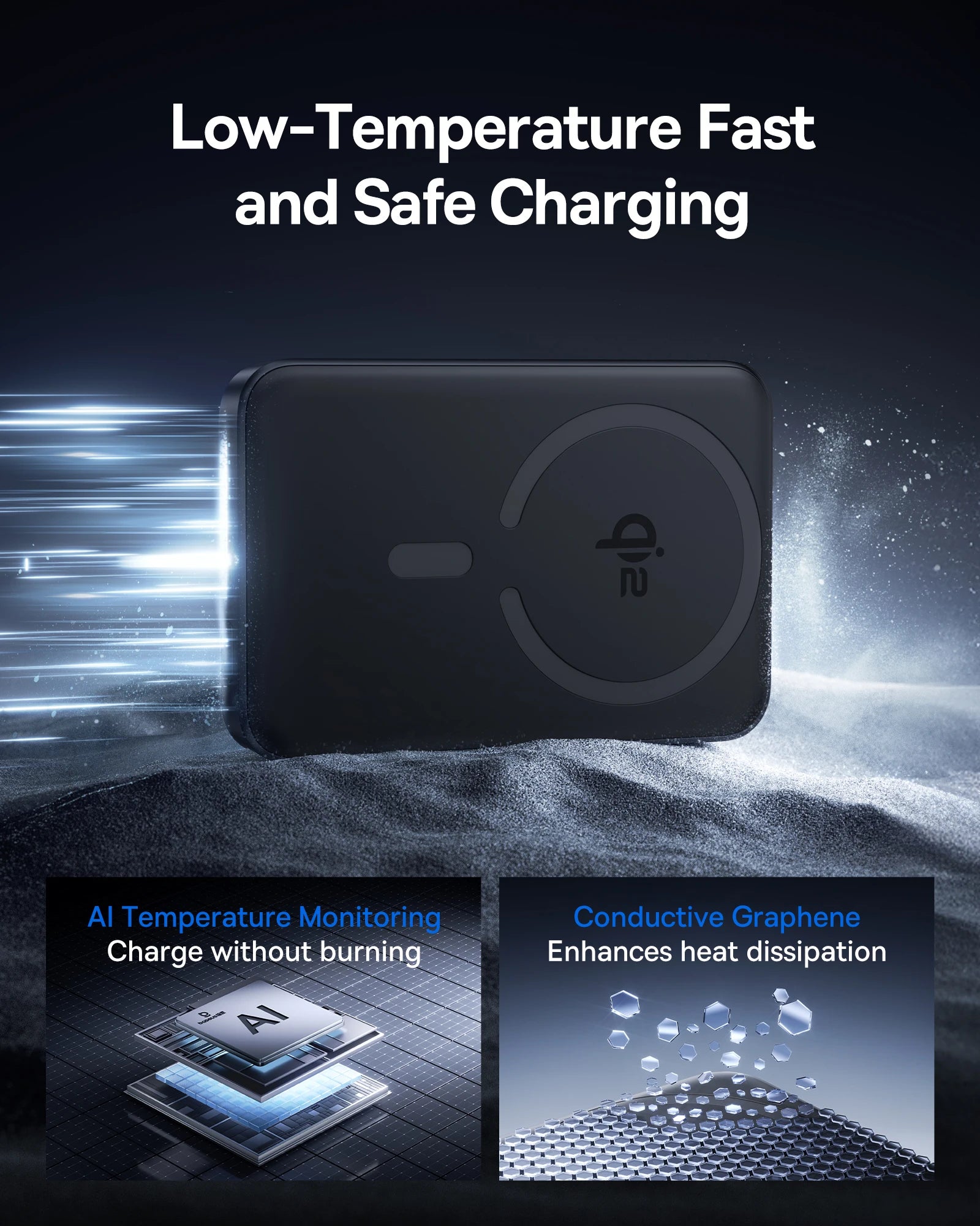 Magnetic Power Bank 10000mAh 15W Qi2 Wireless Fast Charger Tidesmit