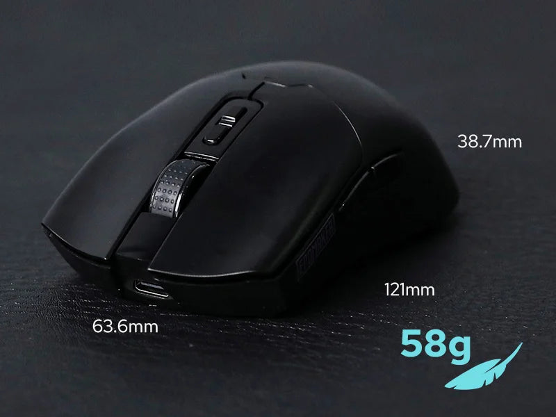 EPOMAKER Click Tri-mode Wireless Lightweight Gaming Mouse 8K Polling Rate with PAW3950 Sensor & 800 to 42000 DPI