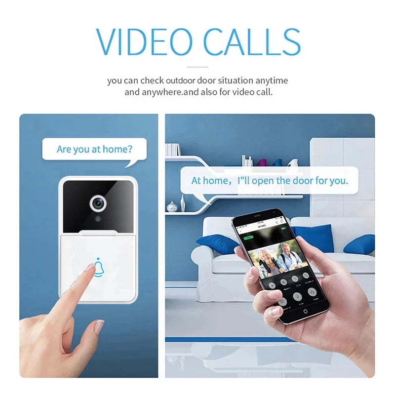 1080P WiFi Video Doorbell Smart Home Wireless Intercom PIR Outdoor Waterproof Night Vision Camera Doorbell
