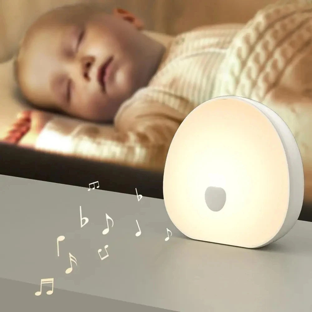 RGB Sleep White Noise Machine with Soothing Sound Touchable Rechargeable LED Night Light Relaxing Audio & Sleep Lamp for Baby