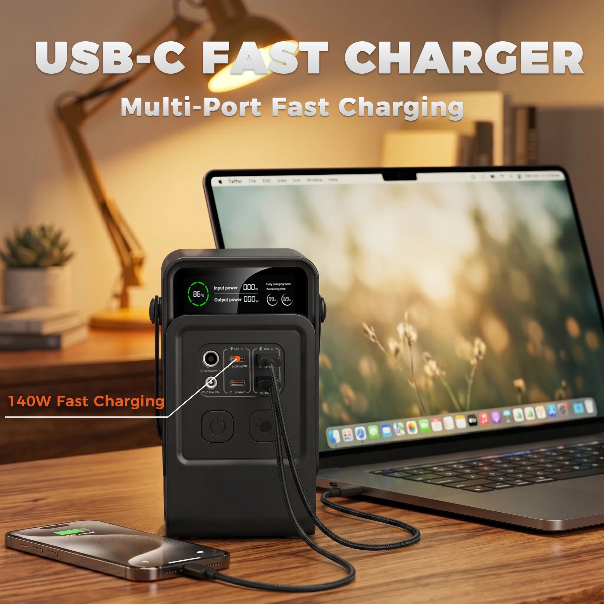 CTOLITY AP200 200W 195Wh 60000mAh Portable Power Station Outdoor Solar Generator Lifepo4 Battery USB TYPE-C SP100 100W Flexible Solar Panel Camping Travel