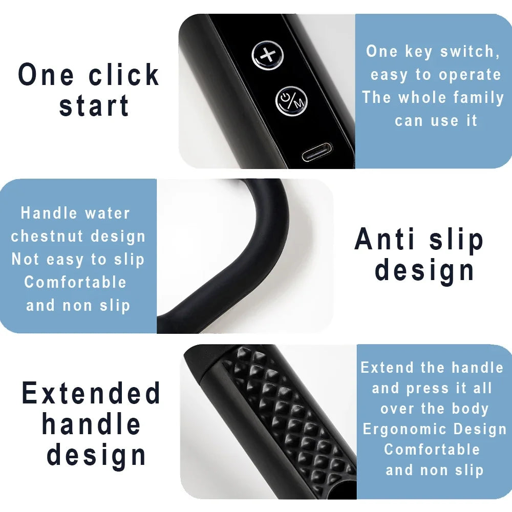 Back Massage Gun with Extended Handle for Targeted Deep Tissue Relief Back Massage Instrument Tidesmit