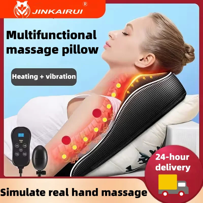 Electric Neck Massager with Heat Therapy & Vibration | Tidesmit Relaxation Treatment Tidesmit