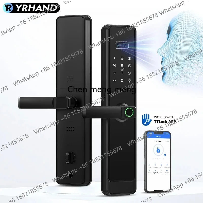 3D Face Recognition Digital Door Camera Fingerprint cerradura inteligente Electronic Smart Door Lock For Home