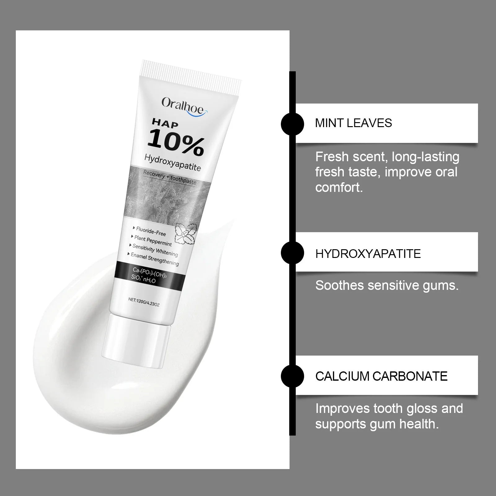 Tidesmit enamel repair whitening toothpaste for stain removal and fresh breath