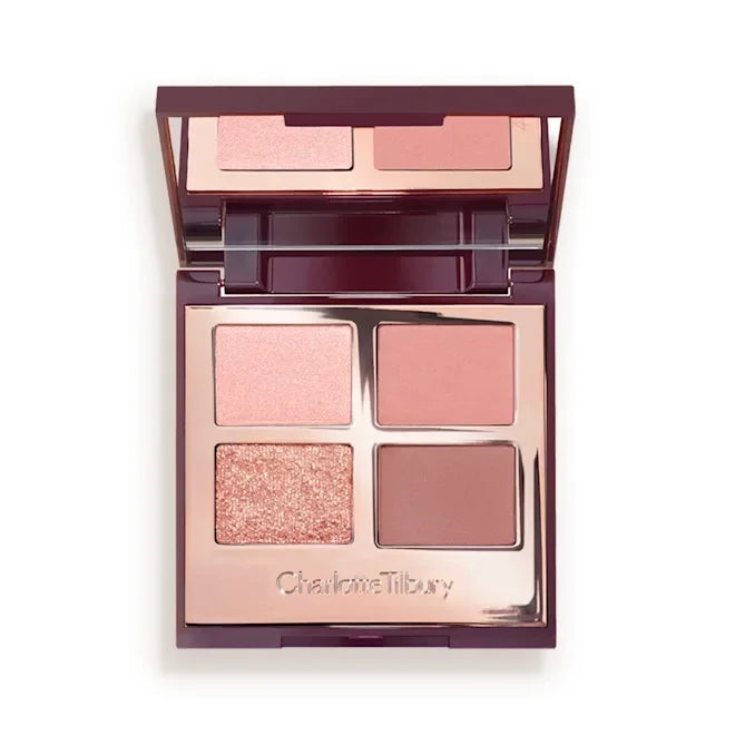 Tidesmit two-color heart blusher and waterproof eyeshadow palette in detailed texture swatch view