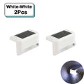 Outdoor Solar Step Lights Warm White LED Waterproof Stair Path Lighting for Garden Patio Fence Balcony Decoration Solar Power
