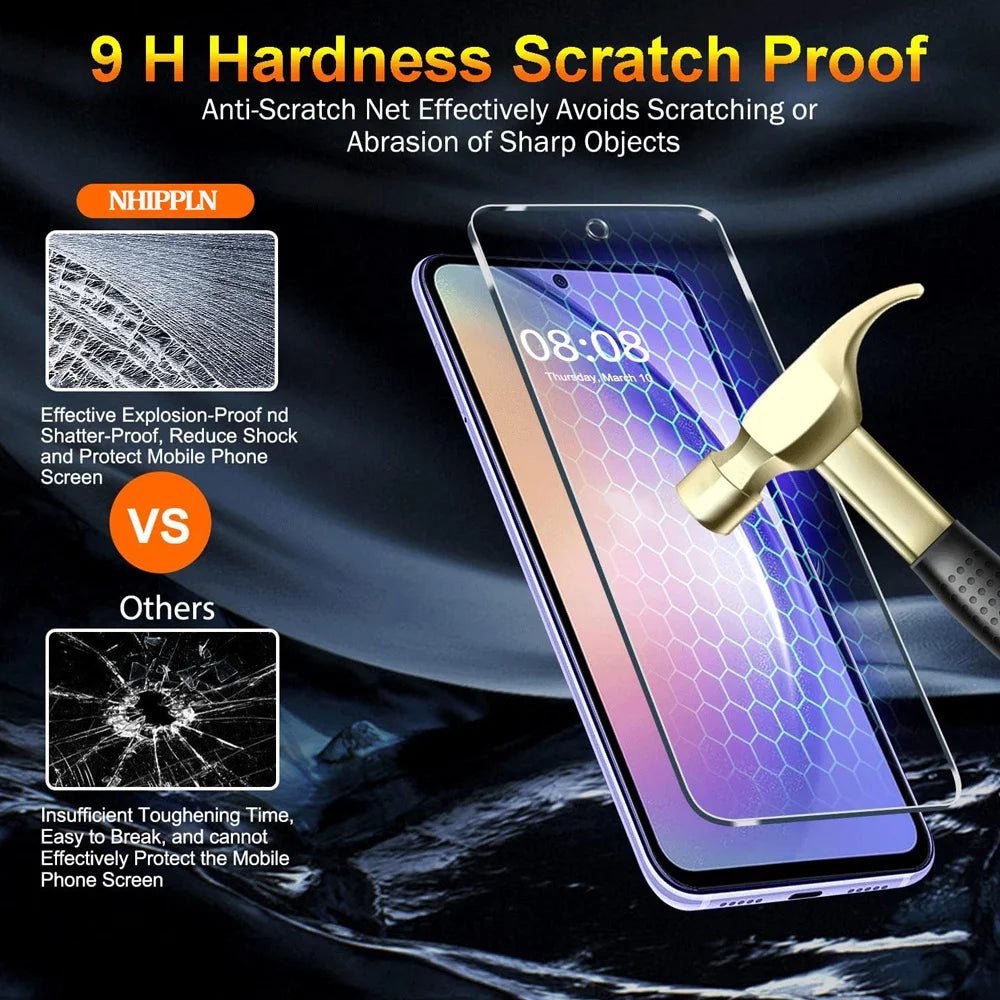 1~3PCS Tempered Glass For Samsung Galaxy A56 A55 A54 A53 A16 A26 A36 Screen Protector For Samsung A15 A25 A35 HD Front Film S23 S24 FE Phone Glass S21 S22 S23 S24 S25 Ultra Glass AE Tidesmit