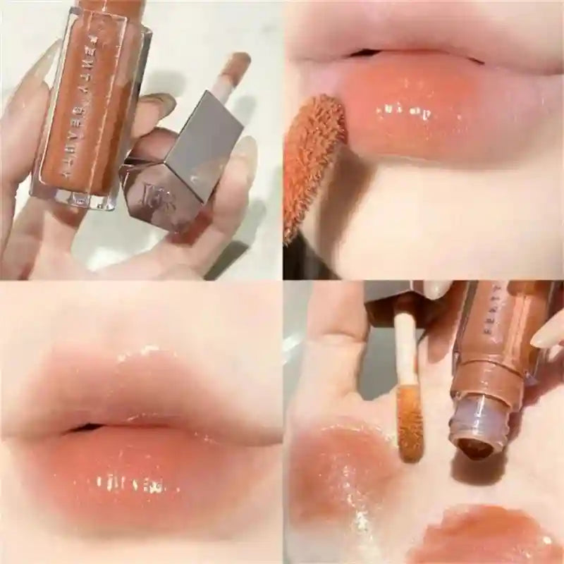 Tidesmit multicolor glitter lip plumper and transparent moisturizing liquid lip gloss for glowing face makeup