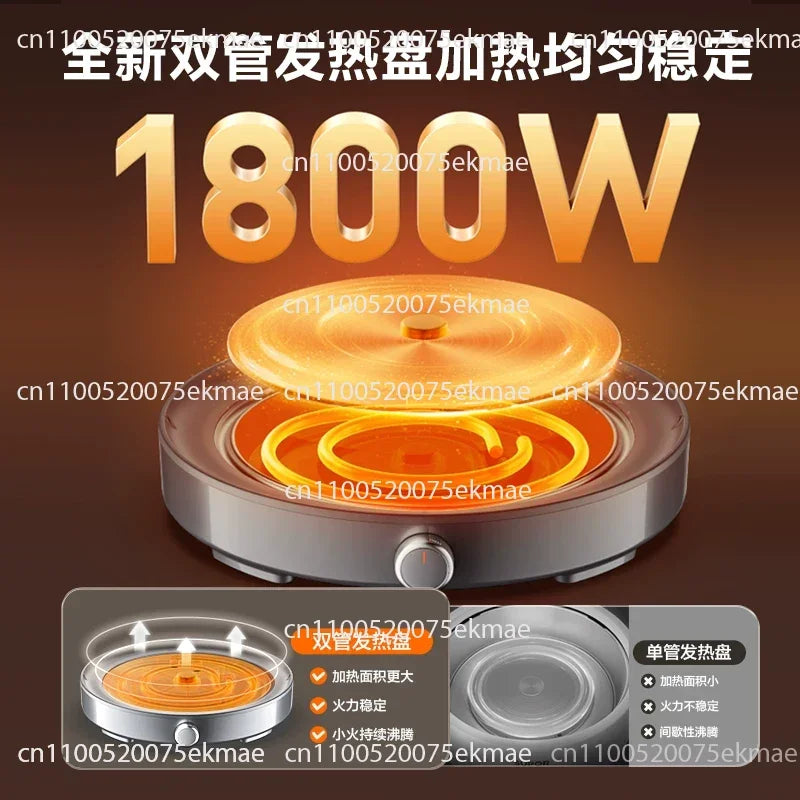 SUPOR 6L electric hot pot with illuminated heating coil under the glass lid