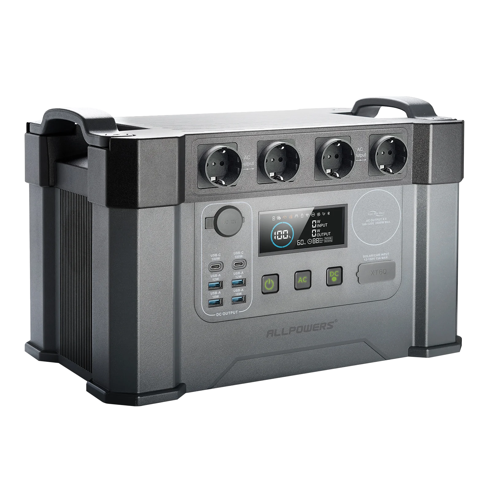 Tidesmit 2400W Portable Solar Generator | 1451Wh High Capacity Power Station Tidesmit