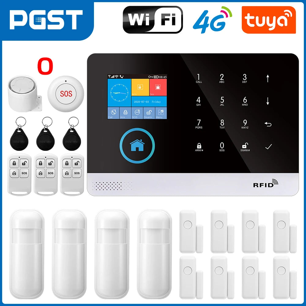 Smart Home Security Alarm System with 4G WiFi App Control by Tidesmit 4G O Tidesmit
