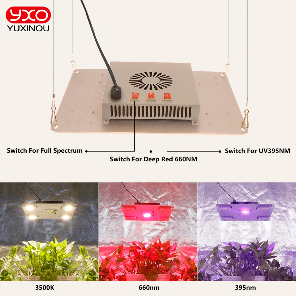 Quantum LED Grow Light Chip LM283B+ 100W 50W DOB COB Full Spectrum Welding Free 220V 110V LED Chip For Indoor Plants