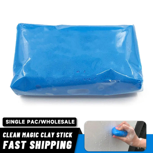Blue Magic Clay Bar 100g for car detailing, a plastic-free cleaning bar for effective auto exterior surface restoration.