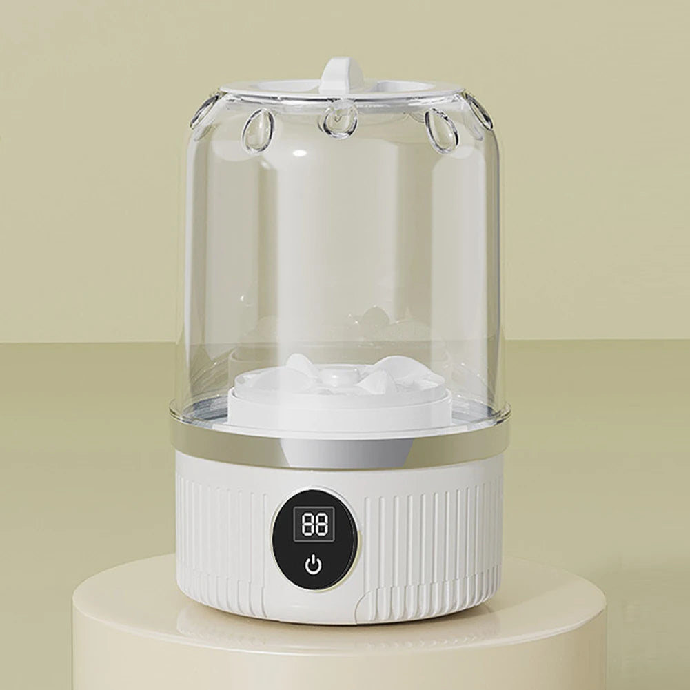 Tidesmit 1L portable mini underwear washer showing wireless rechargeable design for small laundry loads
