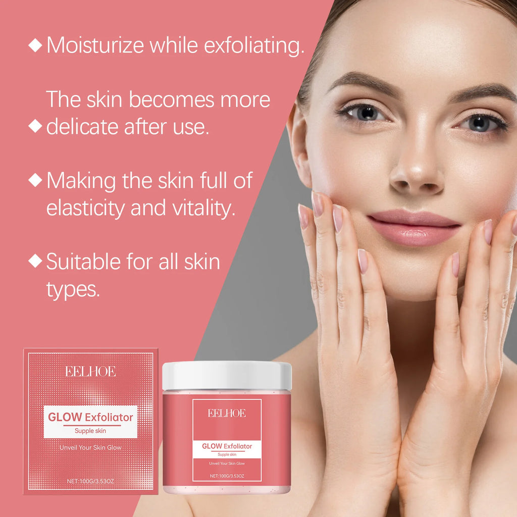 Facial Exfoliating Scrub for Dark Skin - Natural Brightening Glow Scrubs Treatments Tidesmit