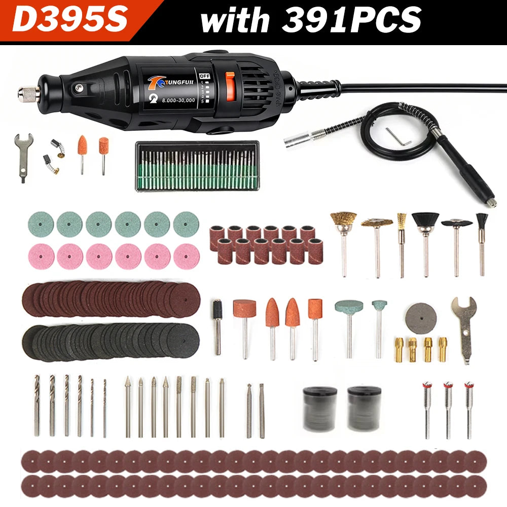 Mini Electric Drill Engraver Machine, Dremel Rotary Tools, Engraver Grinder Compatible with Power Tools, Accessories, 220V