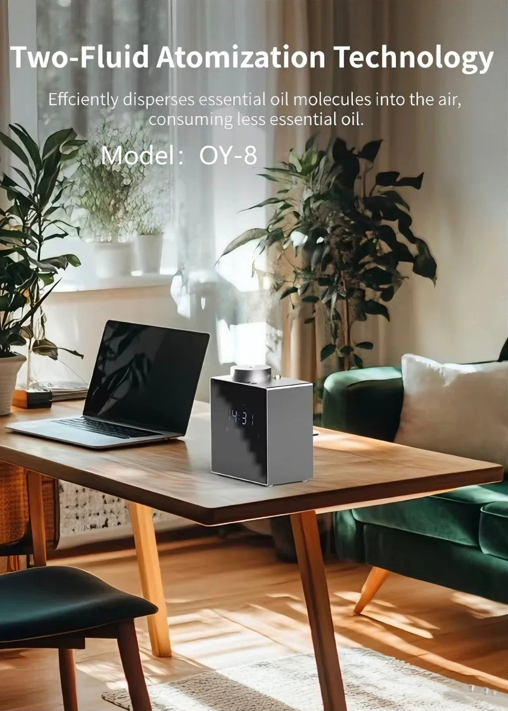Smart Waterless Aroma Diffuser WIFI Bluetooth Control Essential Oil Diffuser Timer Function Professional Scent Machine For Home