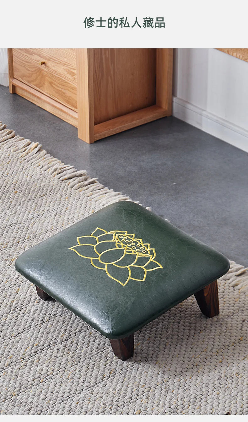 Solid Wood Stool Cushion Household Meditation Temple Kowtow Bay Window Futon Pad Lotus Seat Cushion