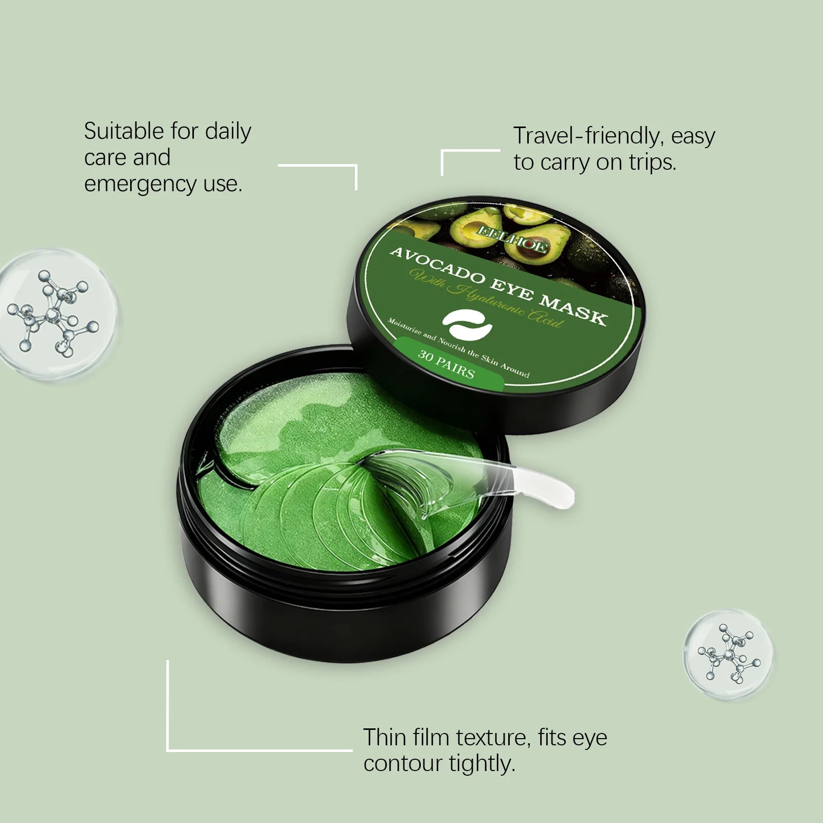 Hyaluronic Acid Eye Mask Anti Dark Circles Remove Eye Bags Improves Dullness Moisturizing Hydrating Eye Patches