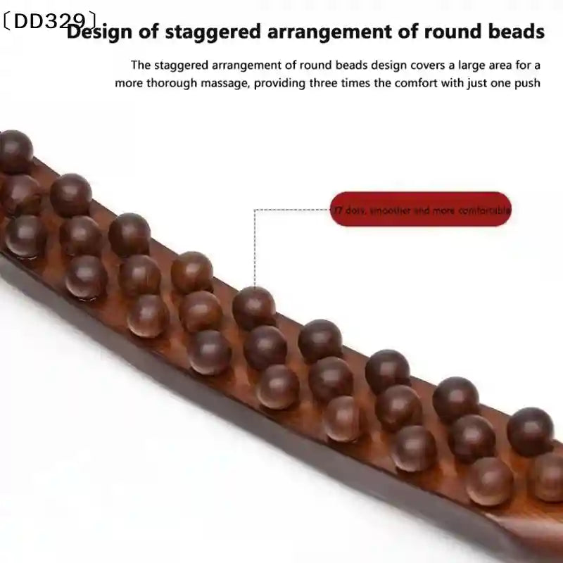 Massage Roller Stick for Back Pain Relief - 37 Beads Wood Tool Massage Roller Tidesmit