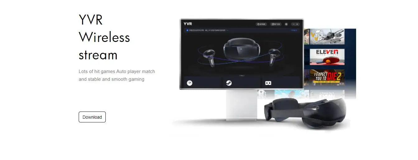 Tidesmit 4K VR Headset with 42mm Pancake Lens - YVR 2 Model Tidesmit