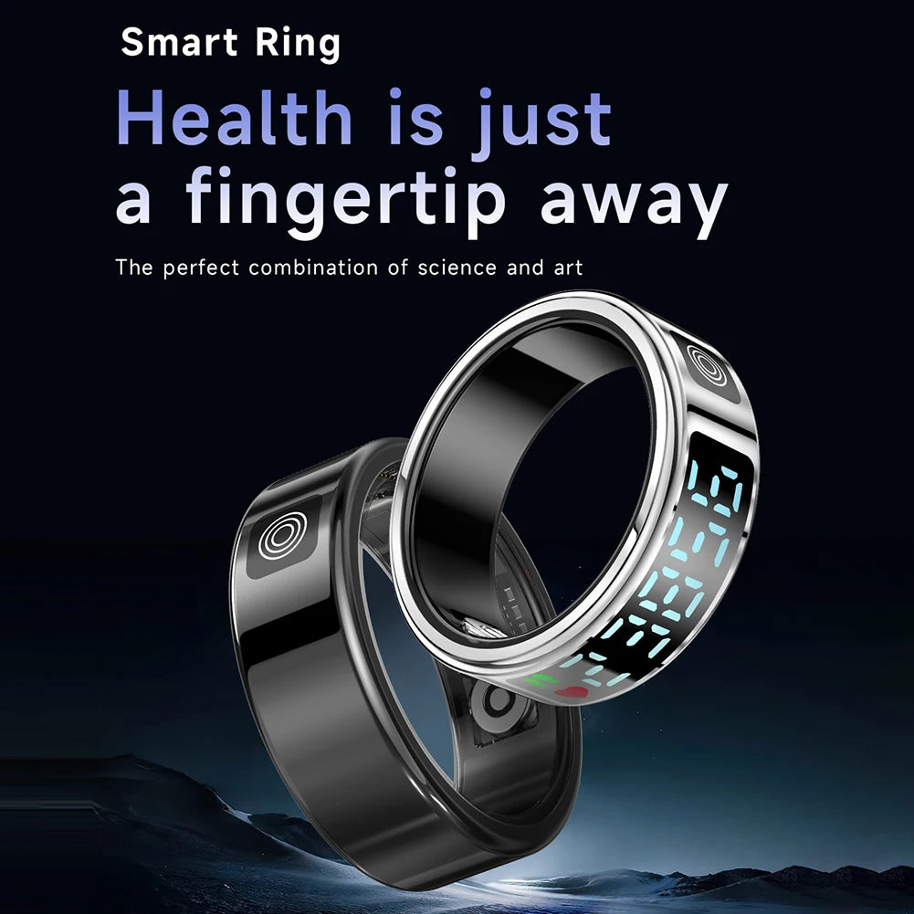 Smart Health Ring Fitness Tracker | Heart Rate & Blood Oxygen Monitor Tidesmit