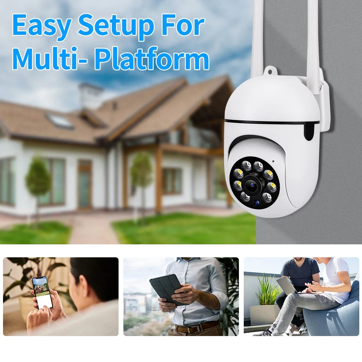Wifi Surveillance Camera 8MP HD Wireless Security PTZ Camera AI Human Tracking Two-way Audio Color Night Vision Home IP Camera