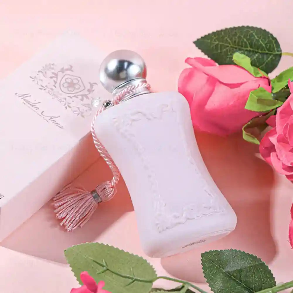 Maiden Anna 75ml Eau de Parfum: Pink floral scent in a vintage-style matte bottle with tassel for women.