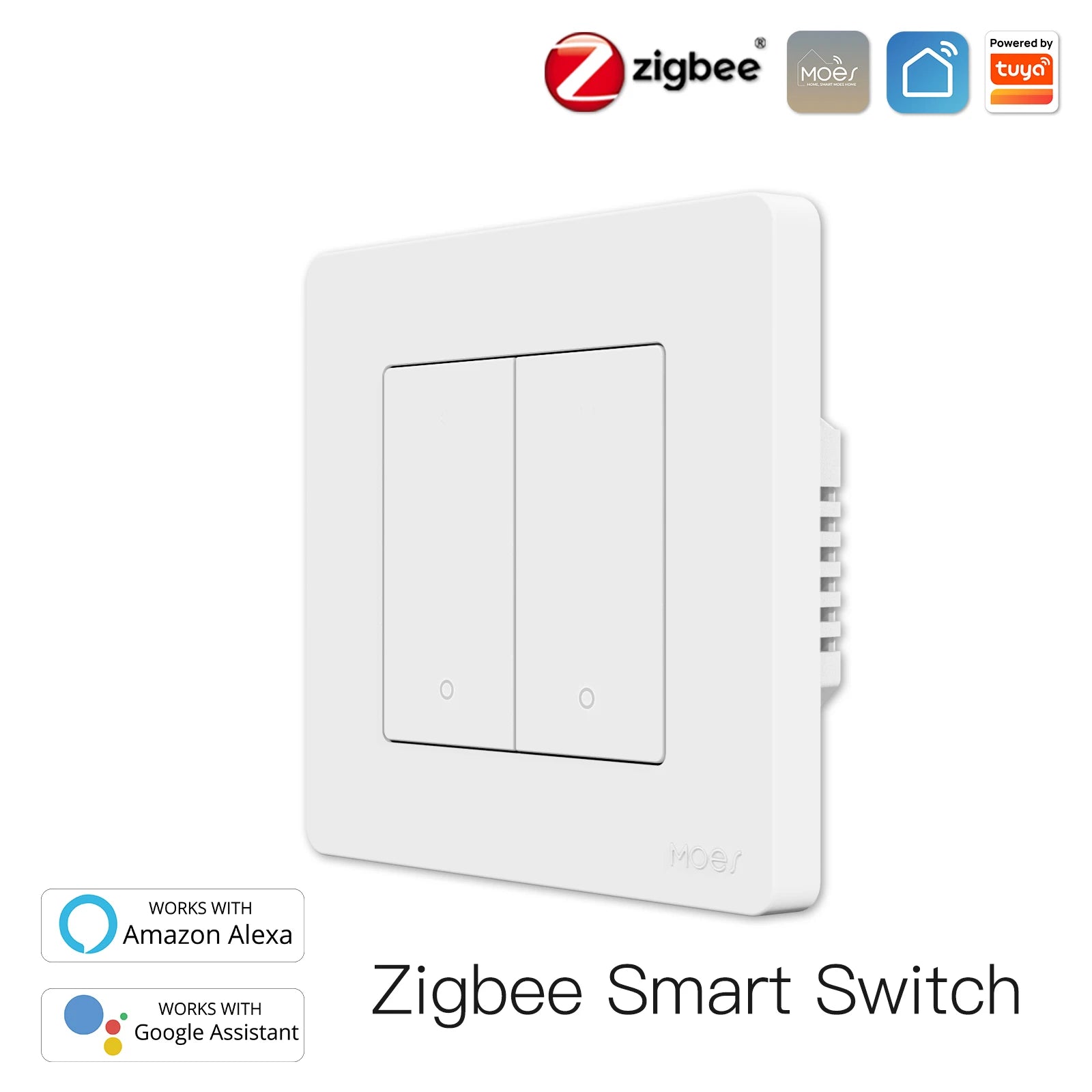 MOES New Star Ring Tuya Smart ZigBee3.0 Push Button Switch/Scene Switch Smart Life APP Remote Control Work with Alexa Google