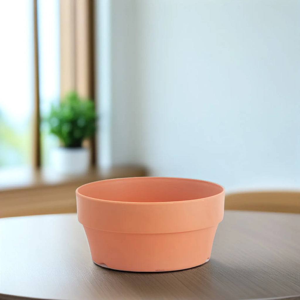 3Pcs Premium Plastic Flower Pot Set Imitation Clay Design Small Shallow Planter for Indoor Outdoor Use Succulent Bonsai Garden