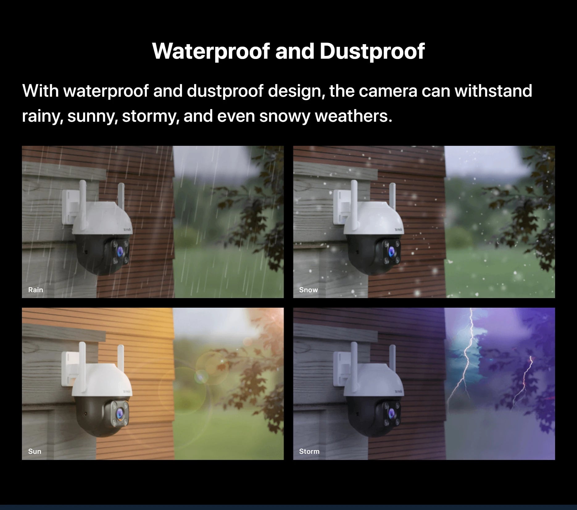 Tenda 4MP Outdoor Wi-Fi Pan/Tilt Camera CH7-WCA Full-Color 360° Visual Coverage Night Vision AI Motion Detection Smart Alarm