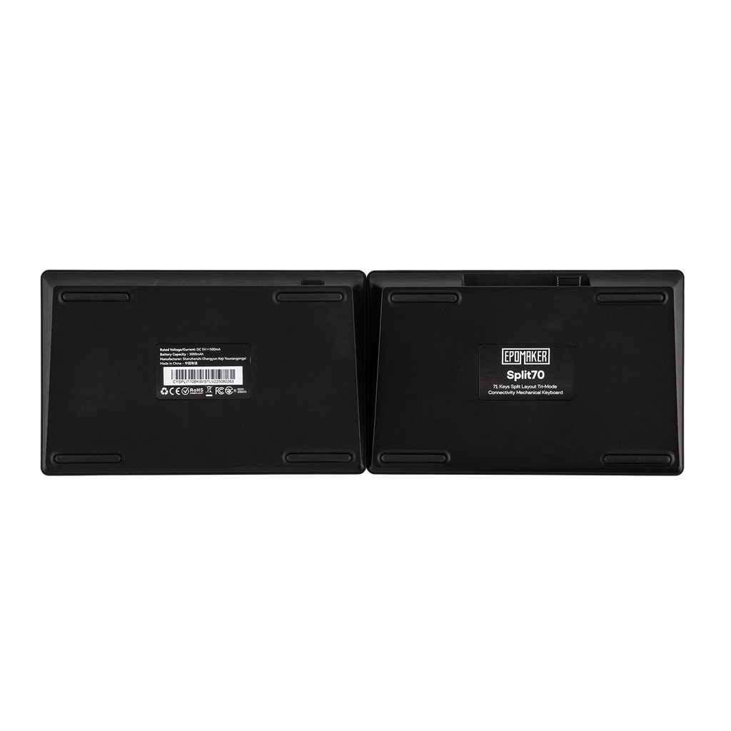 EPOMAKER Split70 QMK/VIA 70% Split Layout Wired/BT/2.4Ghz Wireless Mechanical Keyboard with Programmable Knob Mac Modifier