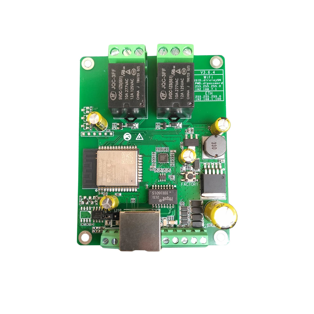 Ethernet Relay Board 32 Channel WiFi MQTT for Home Assistant Automation Tidesmit