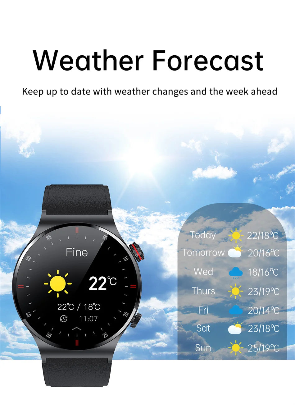 GPS ECG+PPG Bluetooth Call Smart Watch Men 2026 Sports Bracelet NFC Waterproof Custom Watch Face Men SmartWatch For IOS Android