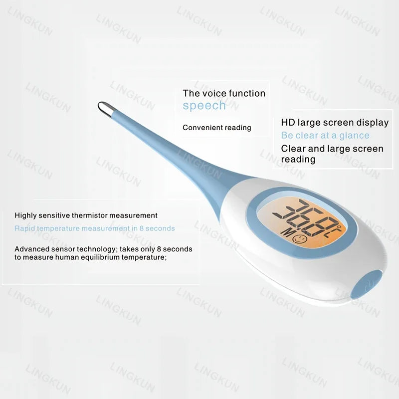 Hot Baby Digital Underarm Electronic Thermometer 8 Seconds Fast Measurement Celsius Fahrenheit Soft Head Oral Body Temperaturer