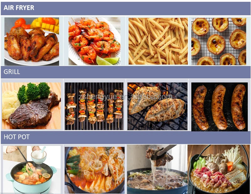 Airo Factory Stainless Steel Digital Air Fryer 4.5L Electric Glass Steam Air Fryer Without Oil