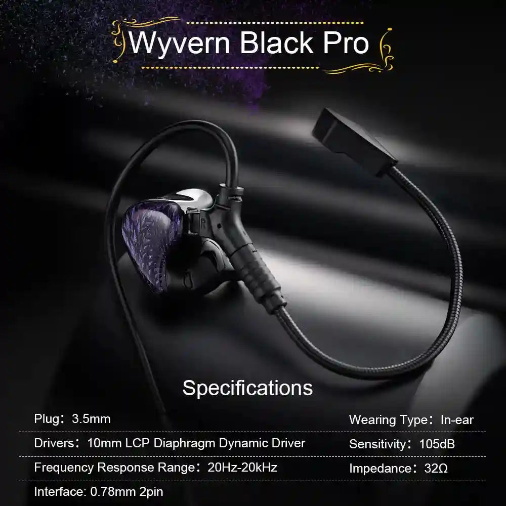 Kinera Celest Wyvern In-Ear Monitors with 10mm LCP Dynamic Driver Tidesmit