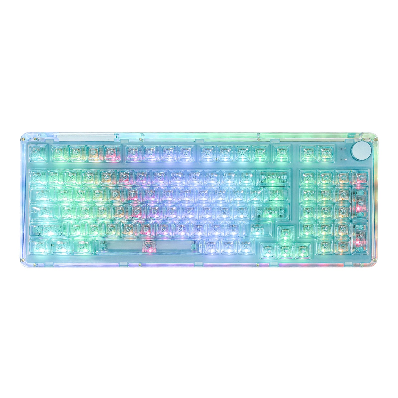 KiiBOOM Phantom 98 98-key Hot-swappable Wired/Bluetooth5.0/2.4GHz Wireless Acrylic Gasket Mechanical Keyboard