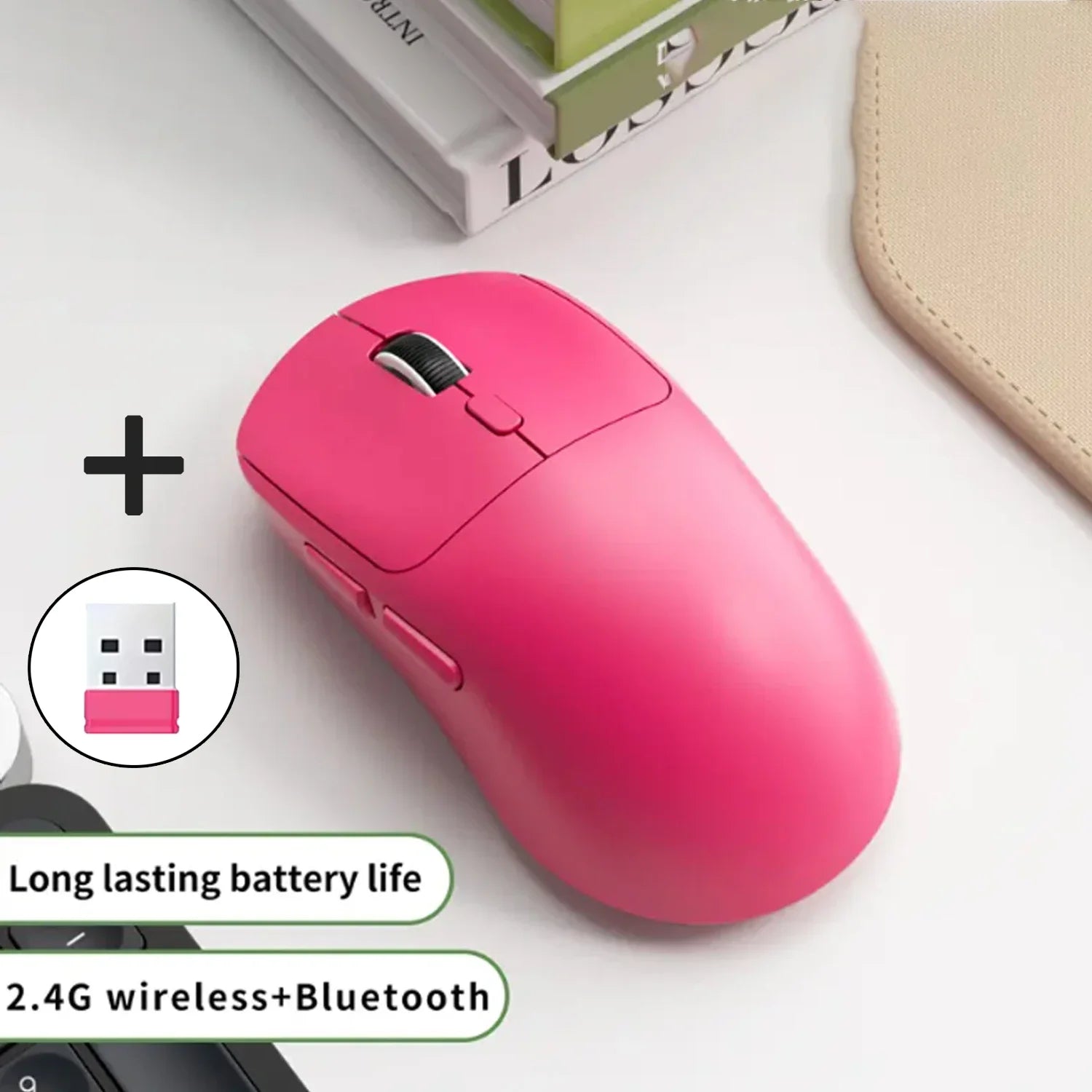 Wireless Mouse three-mode Silent Bluetooth Mice USB Rechargeable Ergonomic Portable Laptop Office Gaming Mouse