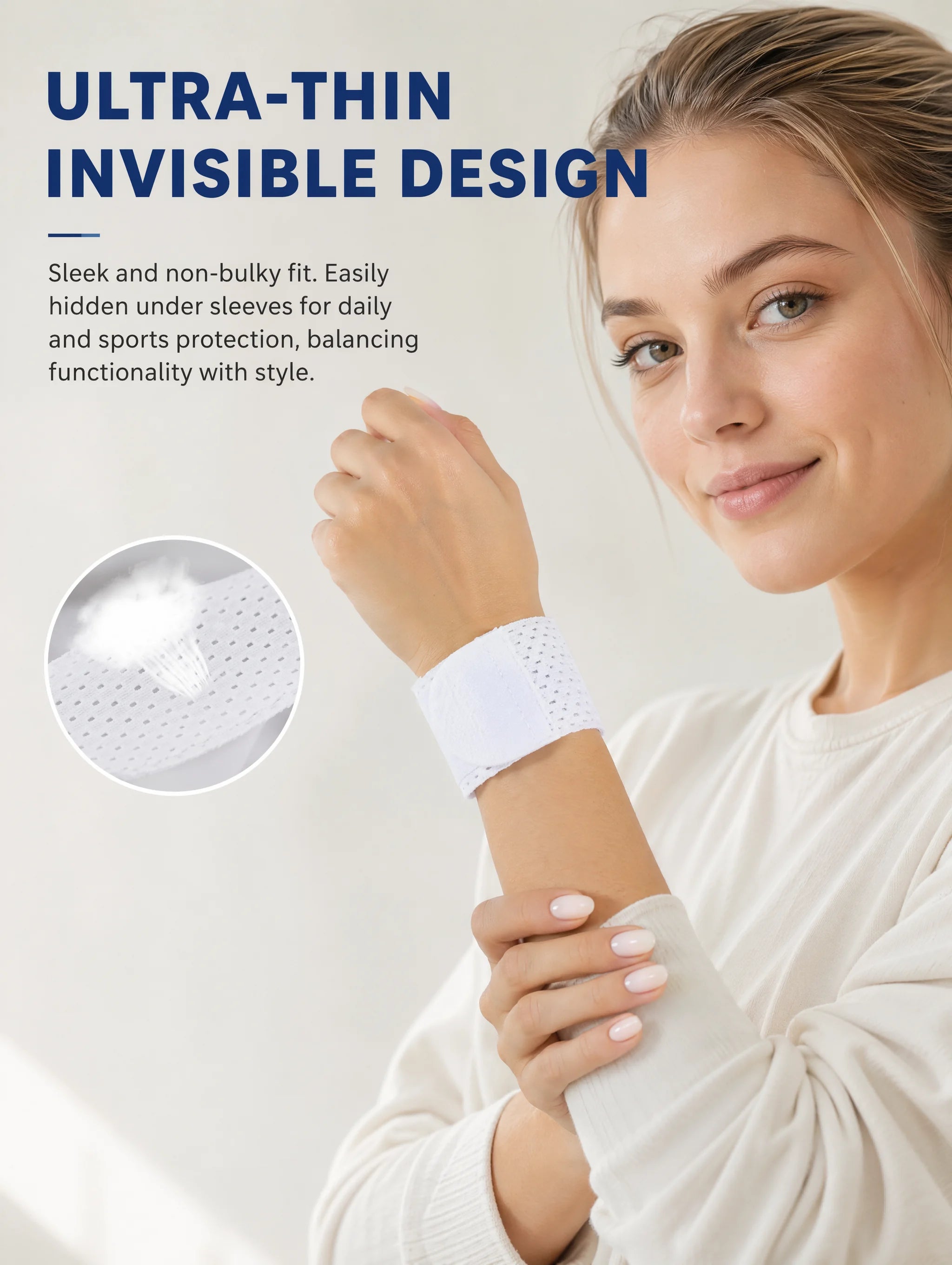 VBOSI Lightweight Compression Wrist Brace for Women, High Elastic Wrist Support for Tendonitis, Badminton Basketball Fitness