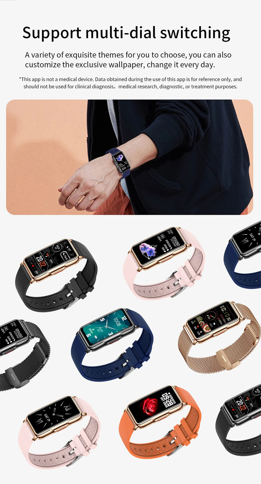 LIGE Smart Watch Men Women Fitness Smart Bracelet Sport Band Heart Rate Blood Pressure Monitor Waterproof Bluetooth Call Watches