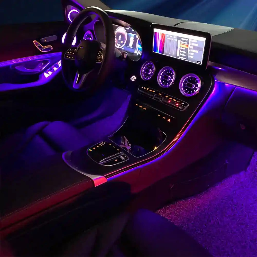 Mercedes-Benz W205 Ambient LED Vents - 64-Color Lighting Kit Tidesmit