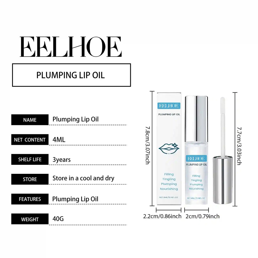 Plumping Lip Oil Moisturizing Gloss – Hydrating Lip Treatment by Tidesmit Lip Care Tidesmit