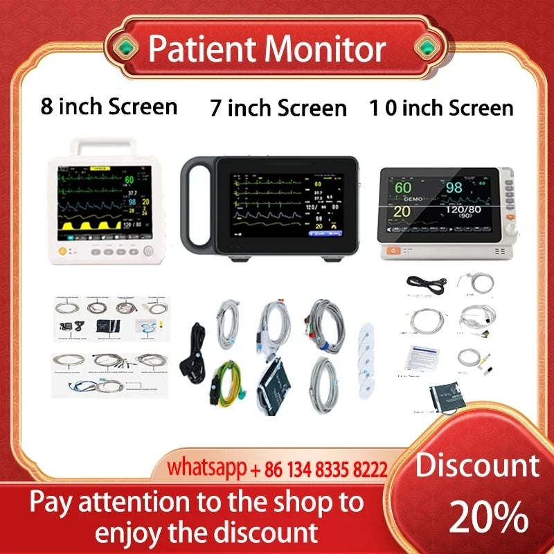CONTEC Patient Monito raccessory probe ECG cable/ Blood tube/ Oximeter probe/ NIBP tube SPO2 probe /IBP cable/bag/cuff/etco2