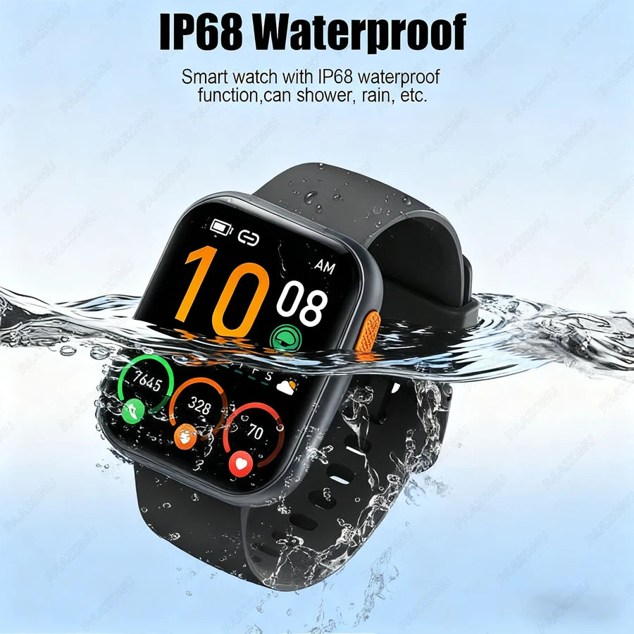 New 1000mAh Battery Smart Watches Men Heart Rate Sleep Monitor Bluetooth Call IP68 Waterproof Smartwatch Women For Android iOS