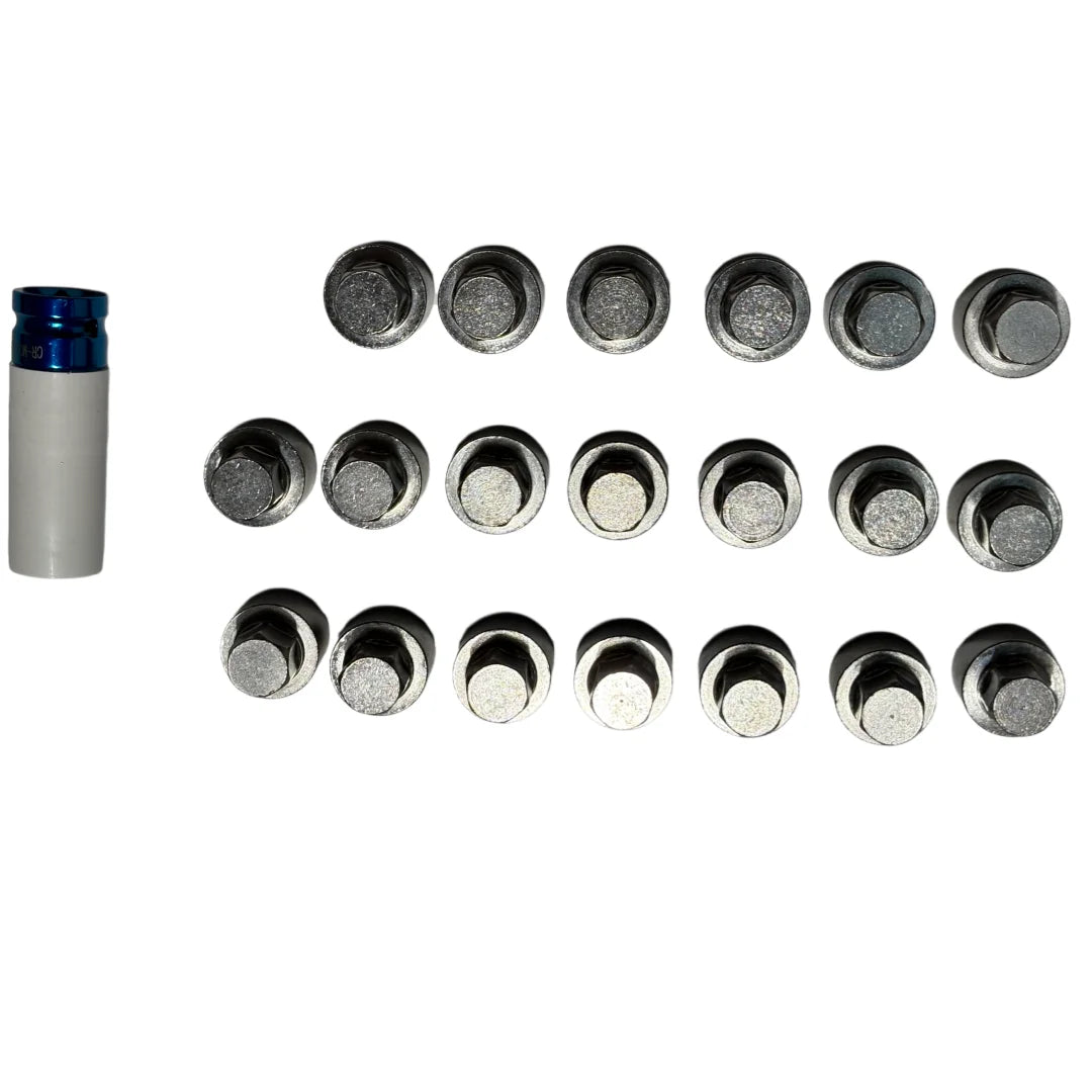 21pcs Master Wheel Lock Nut Stud Sockets Key Set Removal Locking Socket for BMW Tools